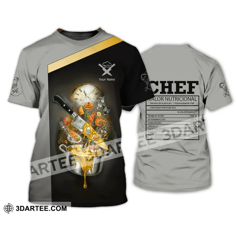 Unisex Shirt - Custom Chef Valor Nutricional Shirt T-Shirt / S T-shirt