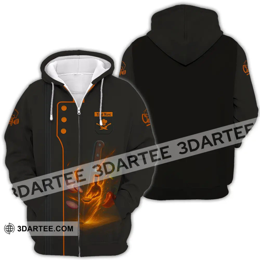 Unisex Shirt Custom Chef Shirt Zipper Hoodie / S T shirt