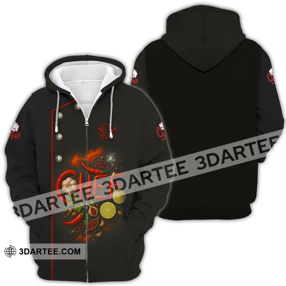 Unisex Shirt - Custom Chef Shirt Zipper Hoodie / S T-shirt