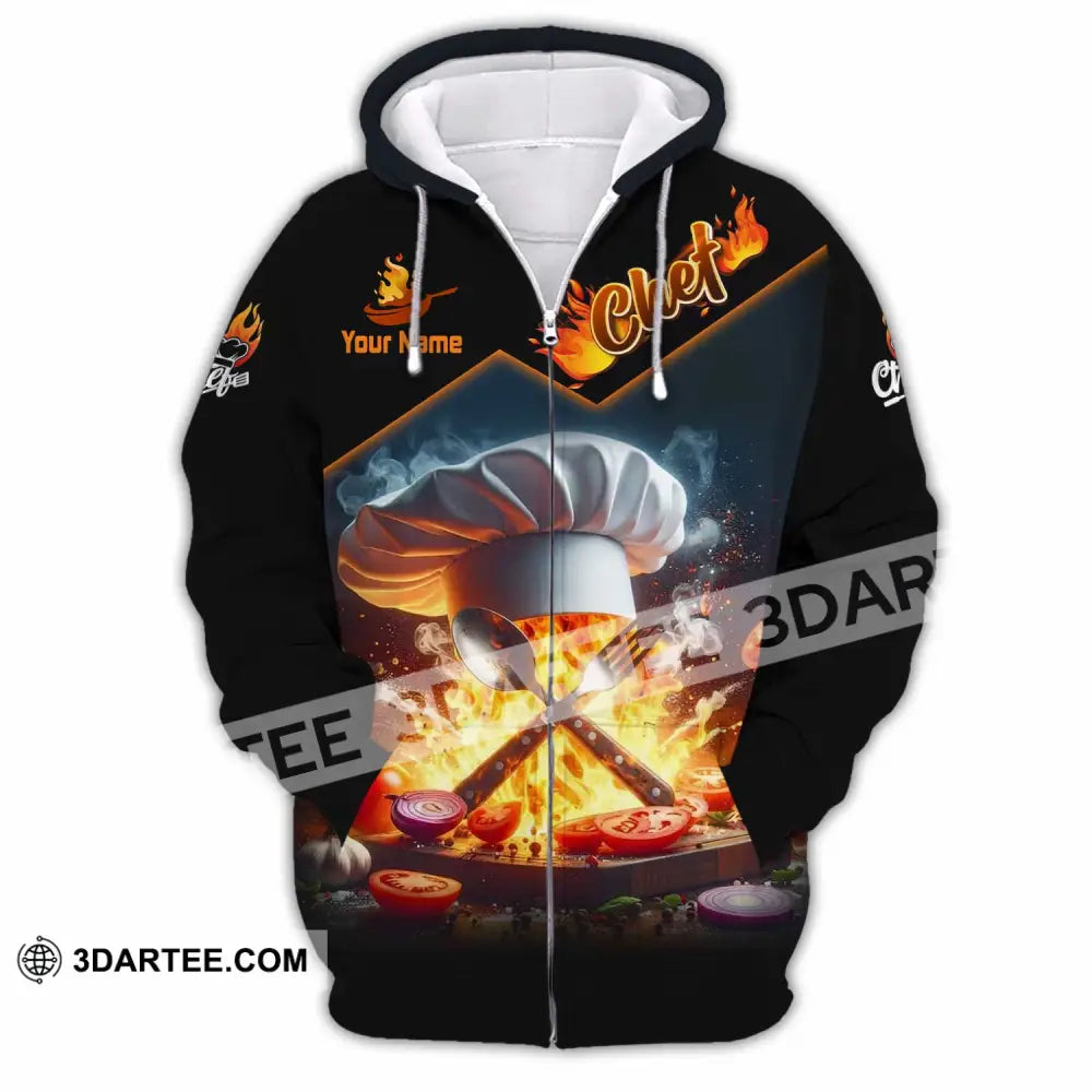 Unisex Shirt - Custom Chef Shirt - Zipper Hoodie / S - T-shirt