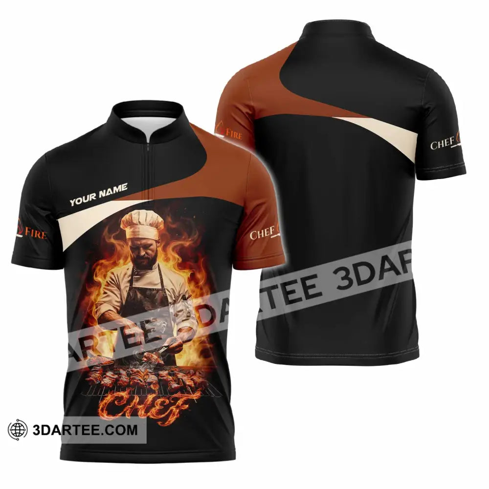 Unisex Shirt - Custom Chef Shirt - Zipper Polo Shirt / S - T-shirt