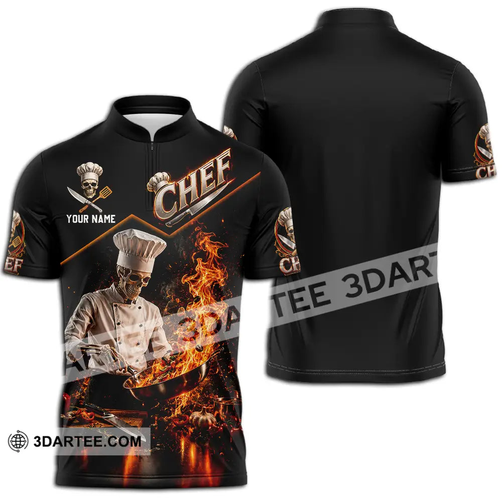 Unisex Shirt - Custom Chef Shirt - Zipper Polo Shirt / S - T-shirt