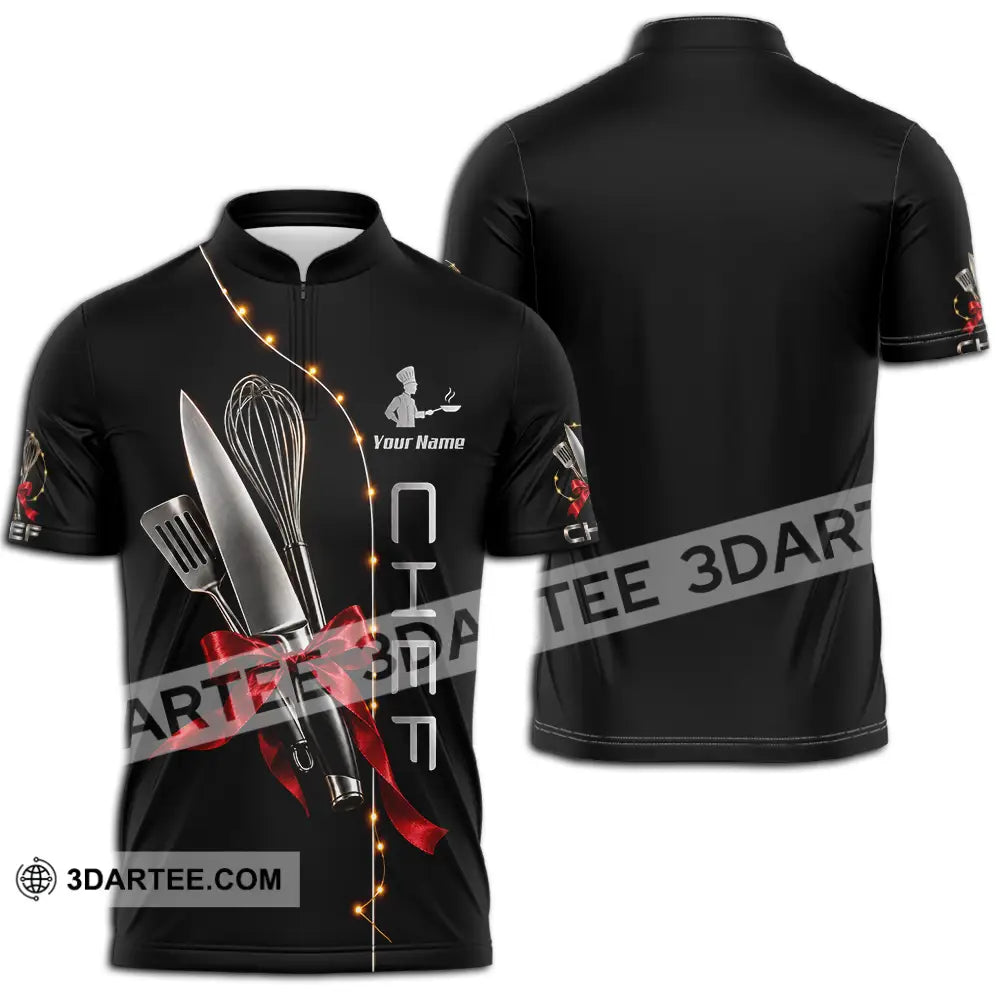 Unisex Shirt - Custom Chef Shirt - Zipper Polo Shirt / S - T-shirt