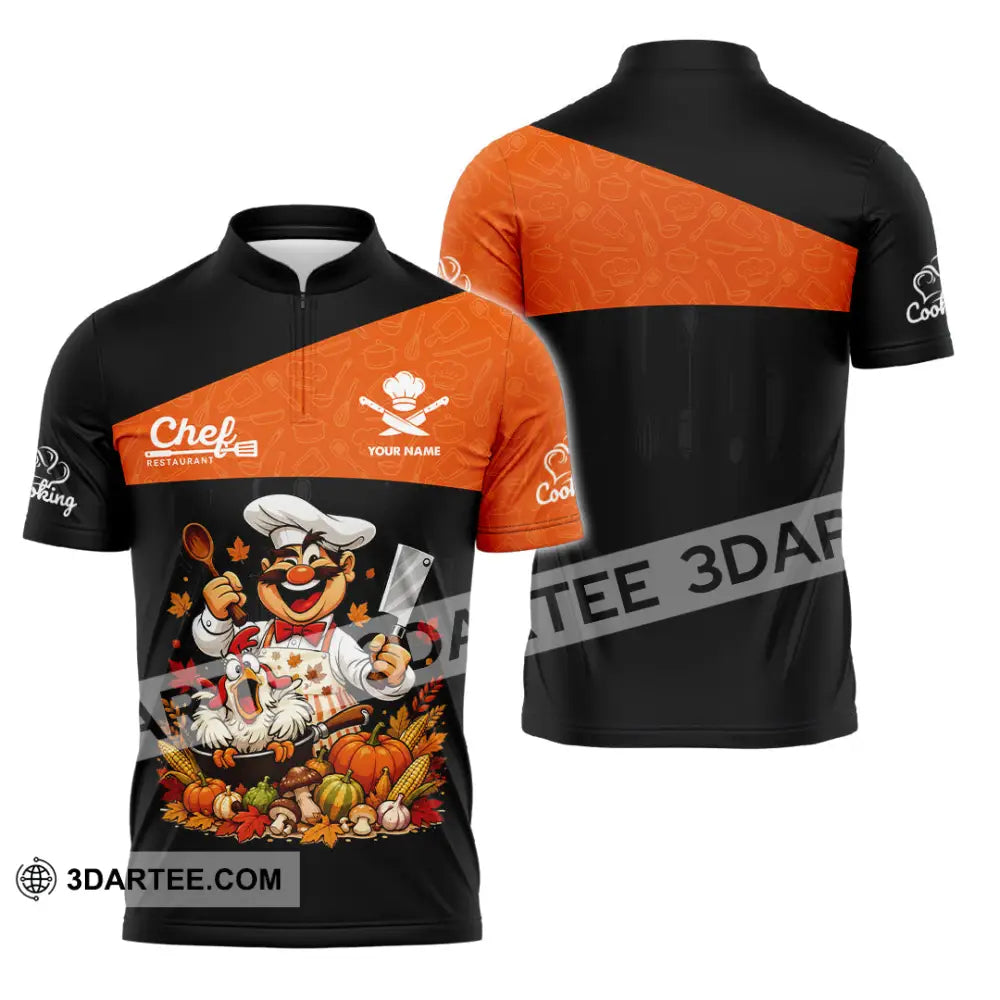 Unisex Shirt - Custom Chef Shirt - Zipper Polo Shirt / S - T-shirt