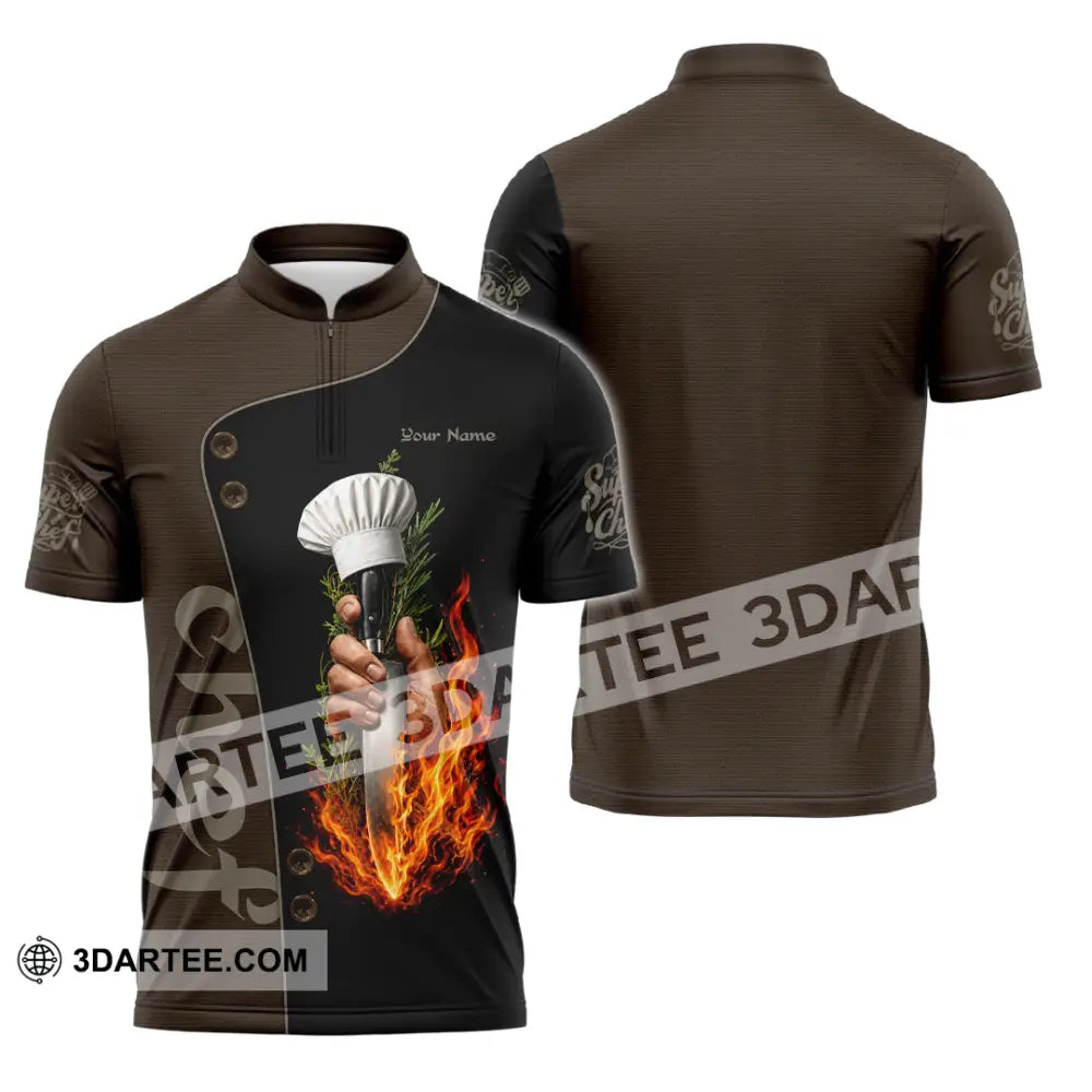 Unisex Shirt - Custom Chef Shirt - Zipper Polo Shirt / S - T-shirt