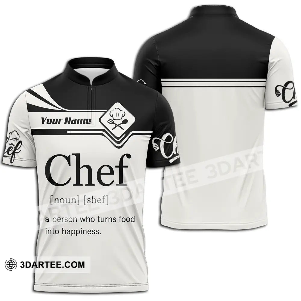 Unisex Shirt - Custom Chef Shirt - Zipper Polo Shirt / S - T-shirt