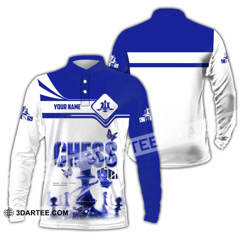 Unisex Shirt - Custom Chess 3D Shirt Long Sleeve Polo / S T-shirt