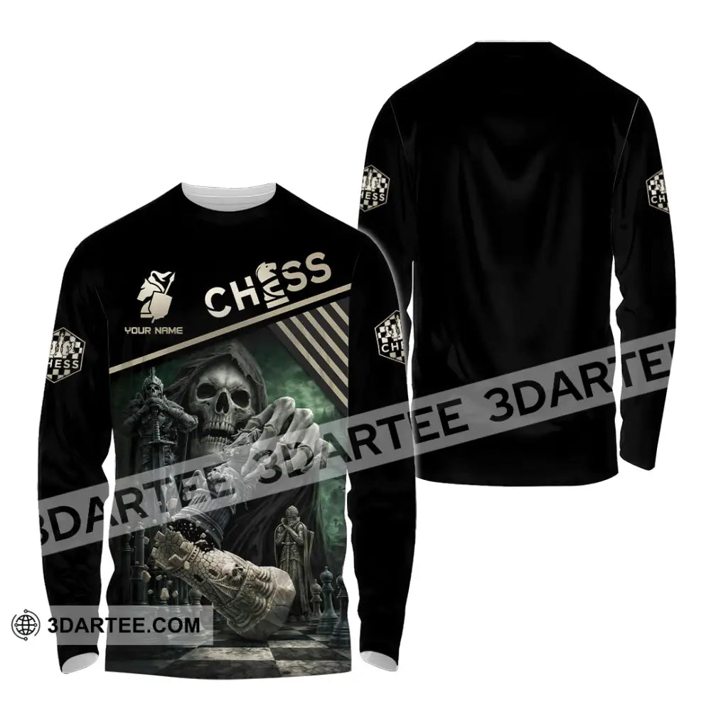 Unisex Shirt - Custom Chess 3D Shirt Long Sleeve Shirt / S T-shirt
