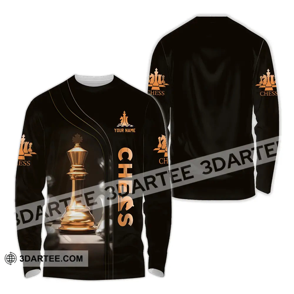 Unisex Shirt - Custom Chess 3D Shirt Long Sleeve Shirt / S T-shirt