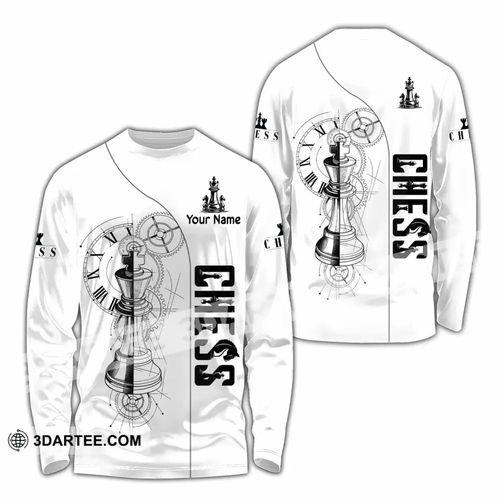 Unisex Shirt - Custom Chess 3D Shirt Long Sleeve Shirt / S T-shirt