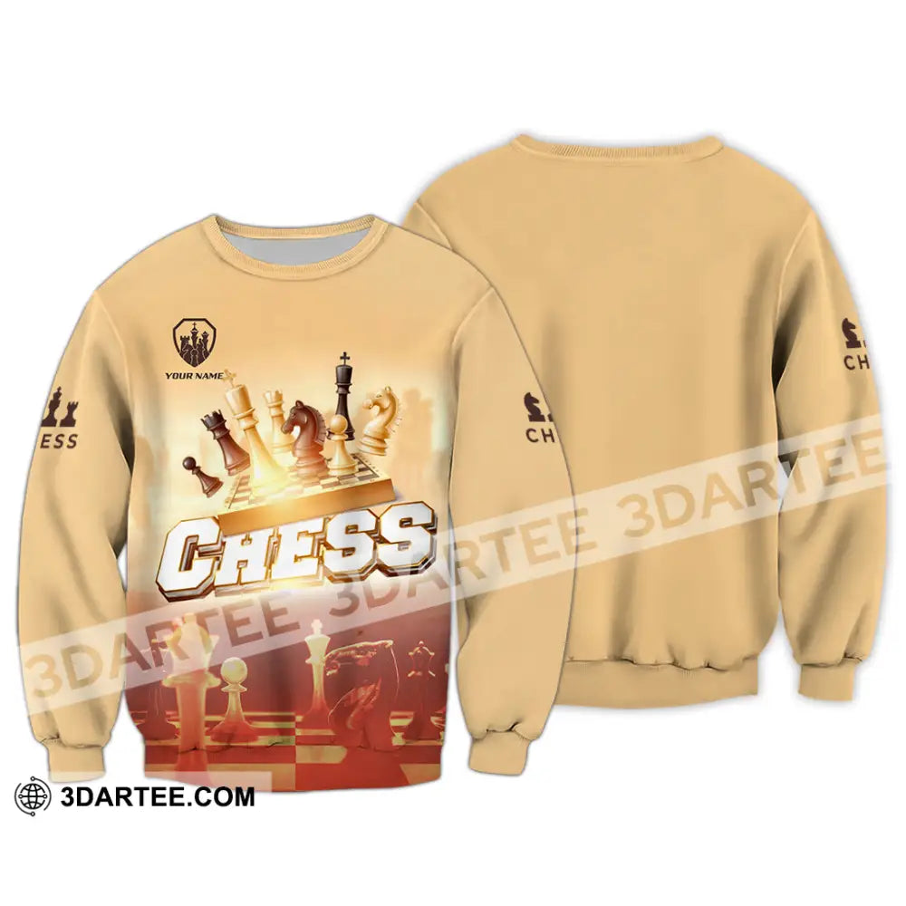 Unisex Shirt - Custom Chess 3D Shirt - Long Sleeve / S - T-shirt