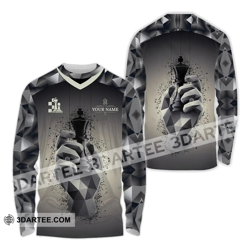 Unisex Shirt - Custom Chess 3D Shirt Long Sleeve Shirt / S T-shirt