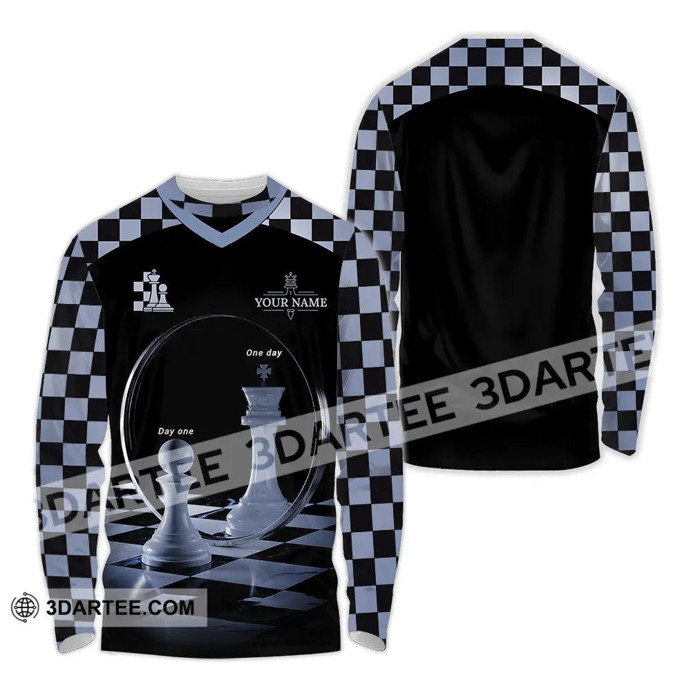 Unisex Shirt - Custom Chess 3D Shirt Long Sleeve Shirt / S T-shirt