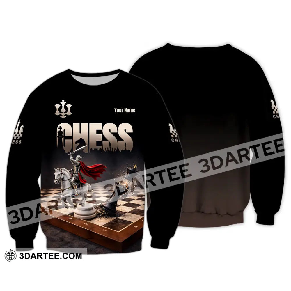 Unisex Shirt - Custom Chess 3D Shirt - Long Sleeve / S - T-shirt