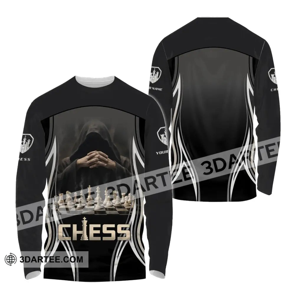 Unisex Shirt - Custom Chess 3D Shirt - Long Sleeve Shirt / S - T-shirt