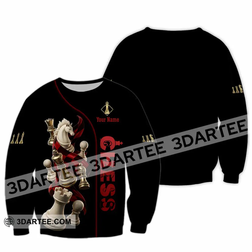 Unisex Shirt - Custom Chess 3D Shirt Long Sleeve / S T-shirt