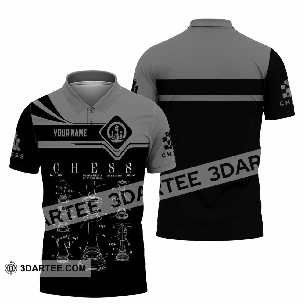 Unisex Shirt - Custom Chess 3D Shirt Polo Shirt / S T-shirt