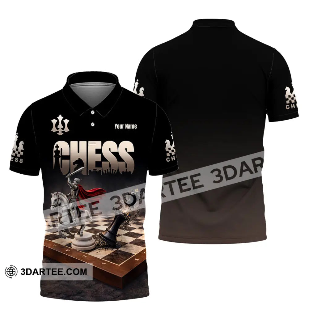 Unisex Shirt - Custom Chess 3D Shirt - Polo Shirt / S - T-shirt