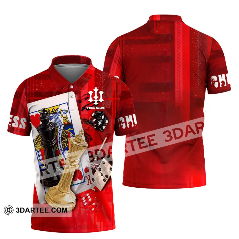 Unisex Shirt - Custom Chess 3D Shirt - Polo Shirt / S - T-shirt