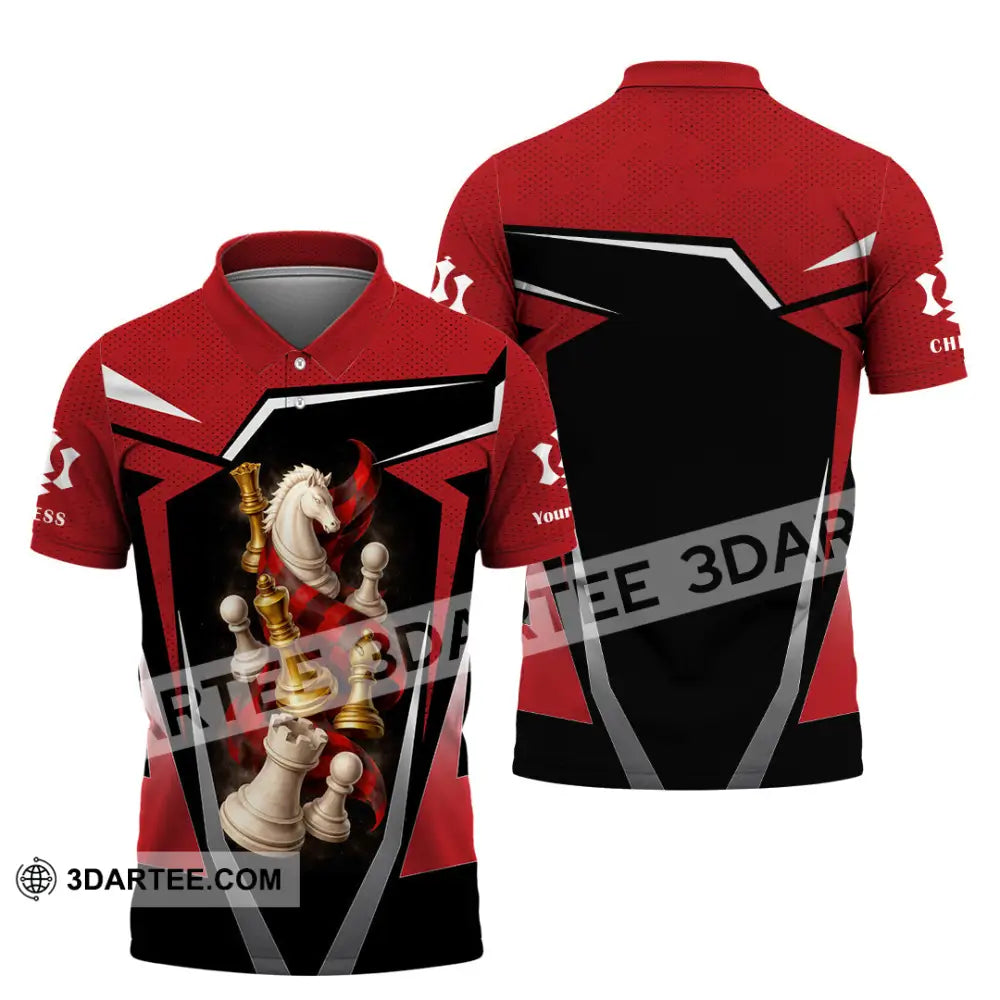 Unisex Shirt - Custom Chess 3D Shirt - Polo Shirt / S - T-shirt