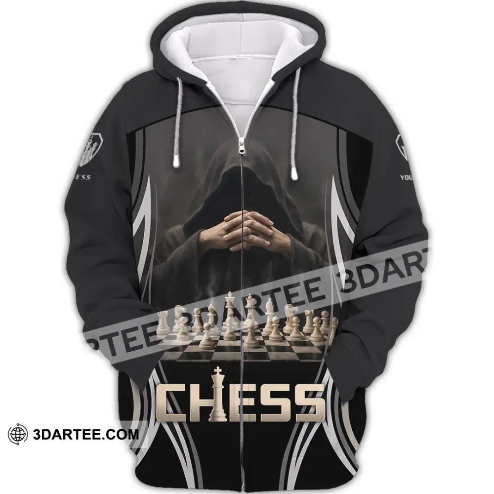 Unisex Shirt - Custom Chess 3D Shirt - Zipper Hoodie / S - T-shirt