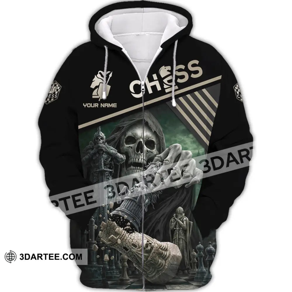 Unisex Shirt - Custom Chess 3D Shirt Zipper Hoodie / S T-shirt