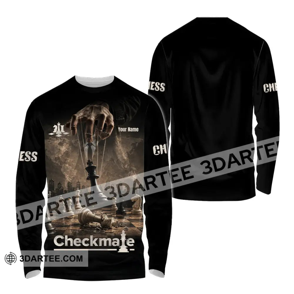Unisex Shirt - Custom Chess Checkmate Shirt - Long Sleeve Shirt / S - T-shirt