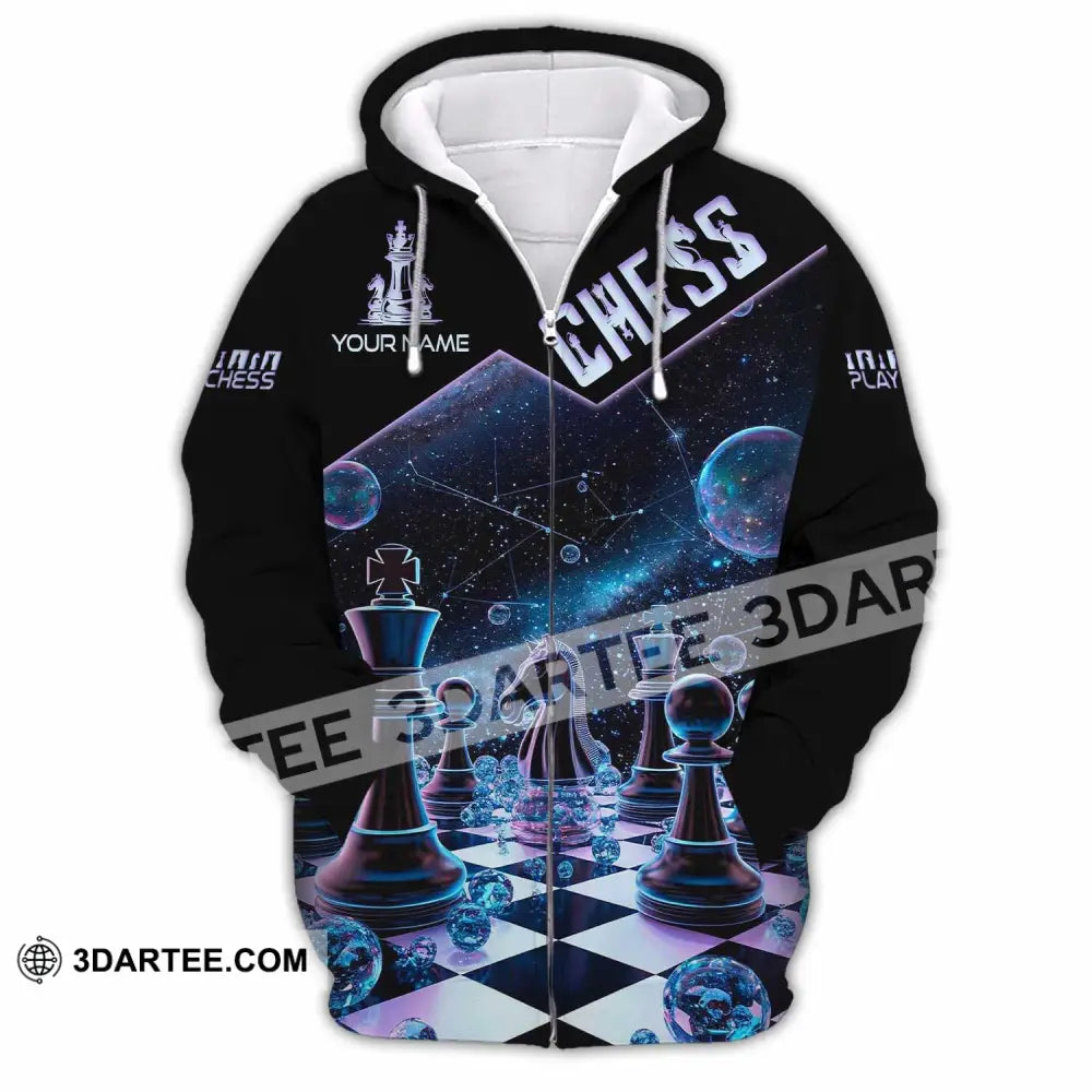 Unisex Shirt - Custom Chess Galaxy Sport Shirt Zipper Hoodie / S T-shirt