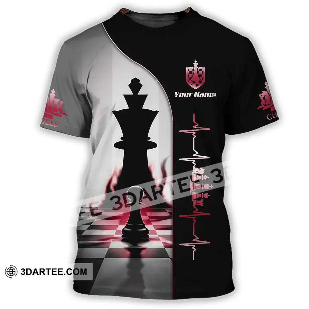Unisex Shirt - Custom Chess Heartbeat Lover Shirt T-Shirt / S T-shirt