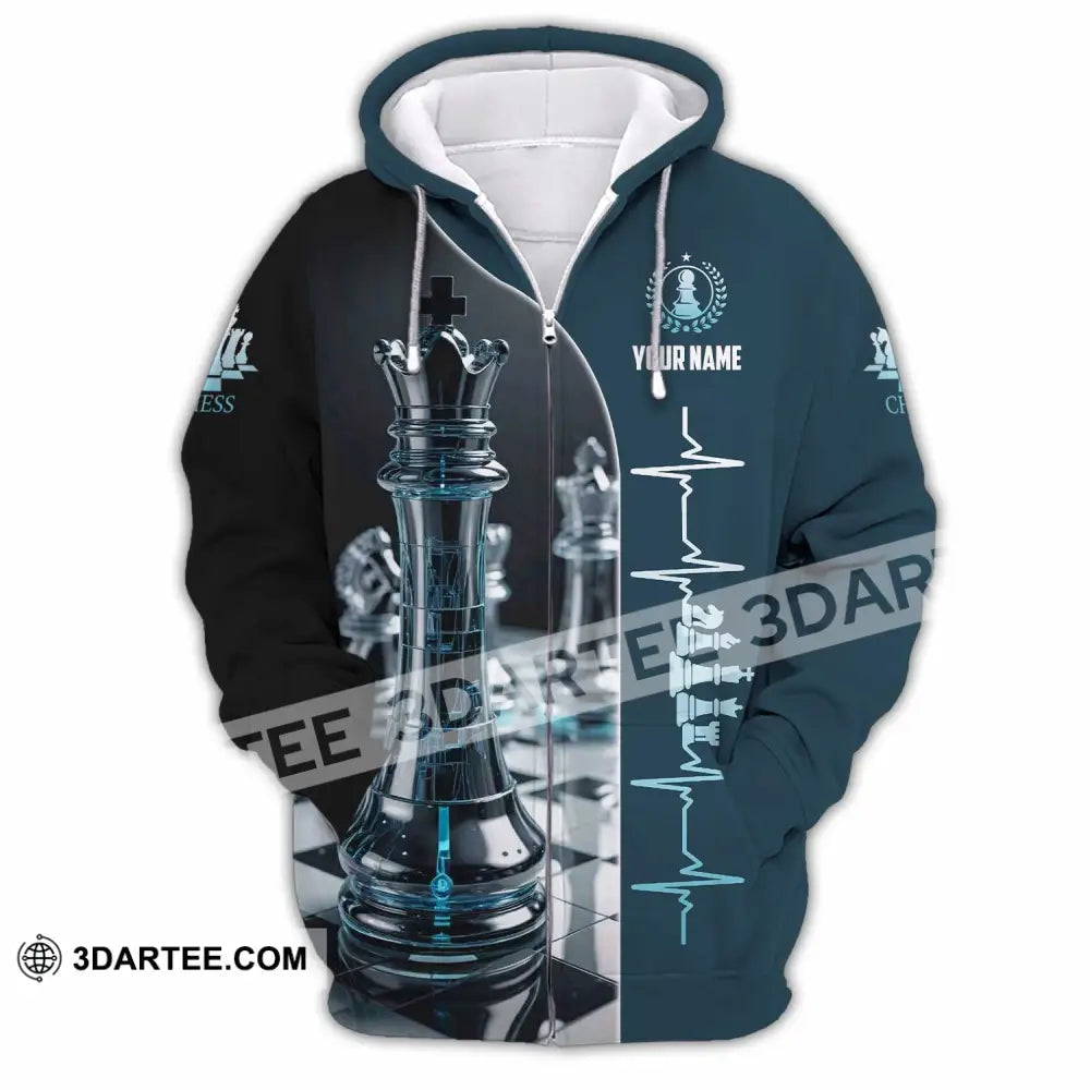 Unisex Shirt - Custom Chess Heartbeat Shirt Zipper Hoodie / S T-shirt