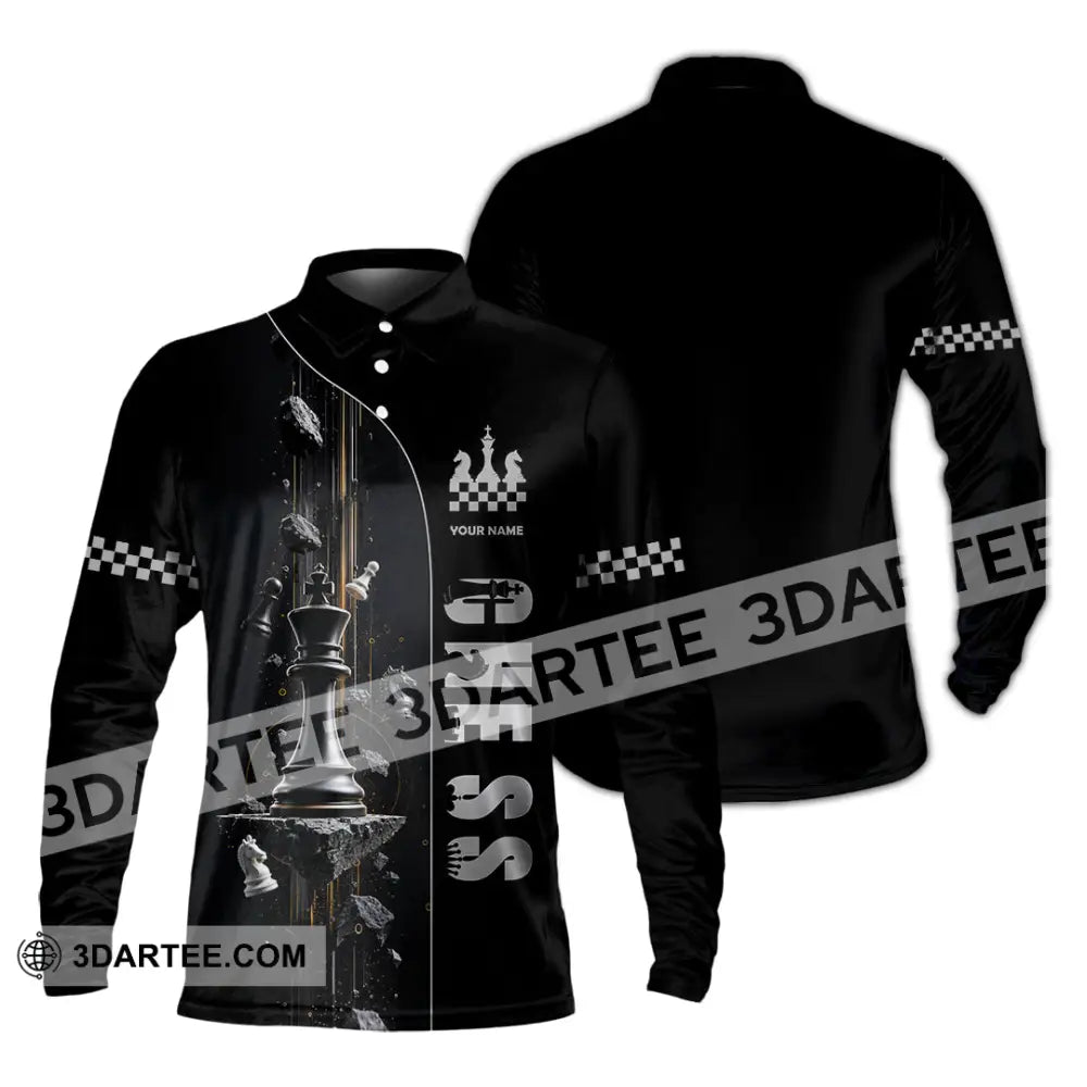 Unisex Shirt - Custom Chess Shirt - Long Sleeve Polo / S - T-shirt
