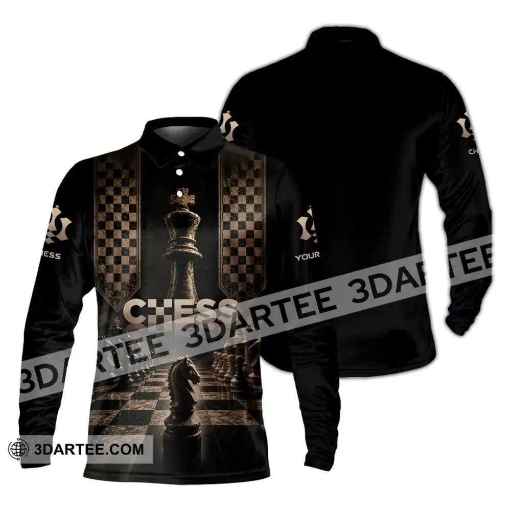 Unisex Shirt - Custom Chess Shirt - Long Sleeve Polo / S - T-shirt