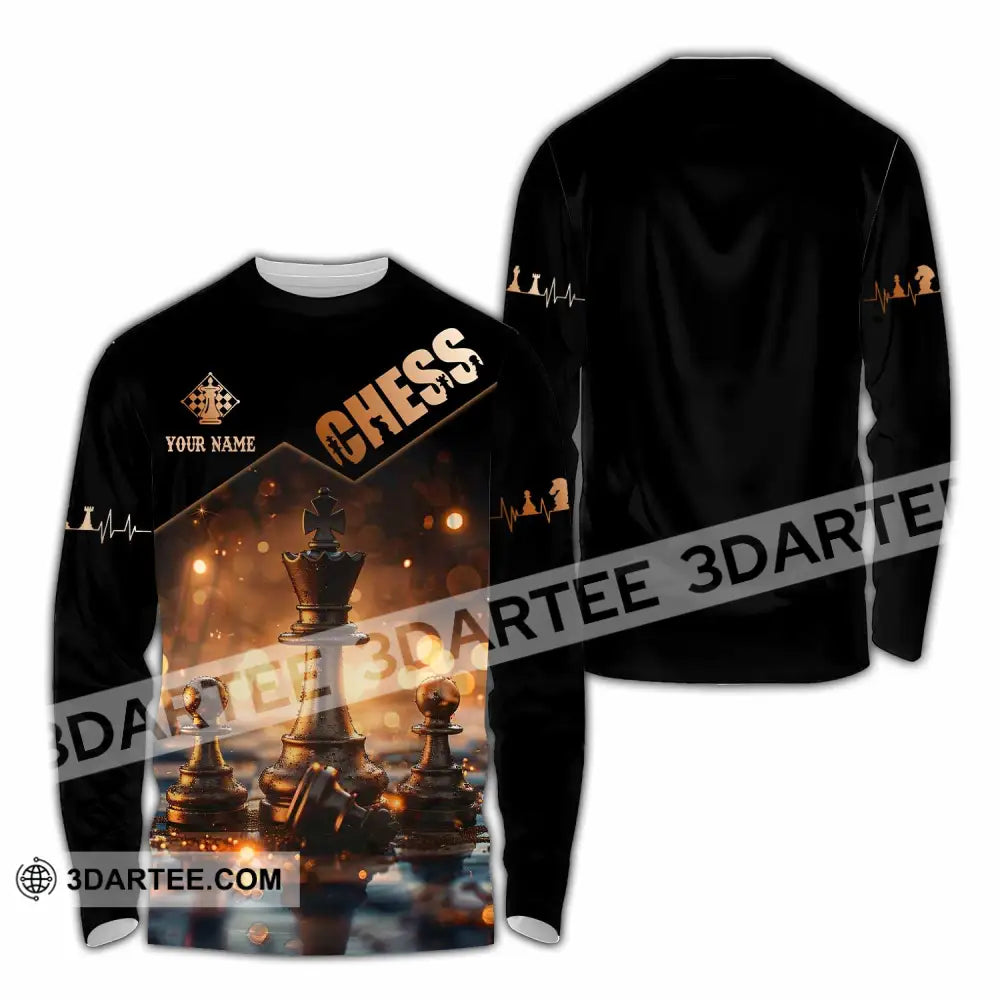 Unisex Shirt - Custom Chess Shirt Long Sleeve Shirt / S T-shirt