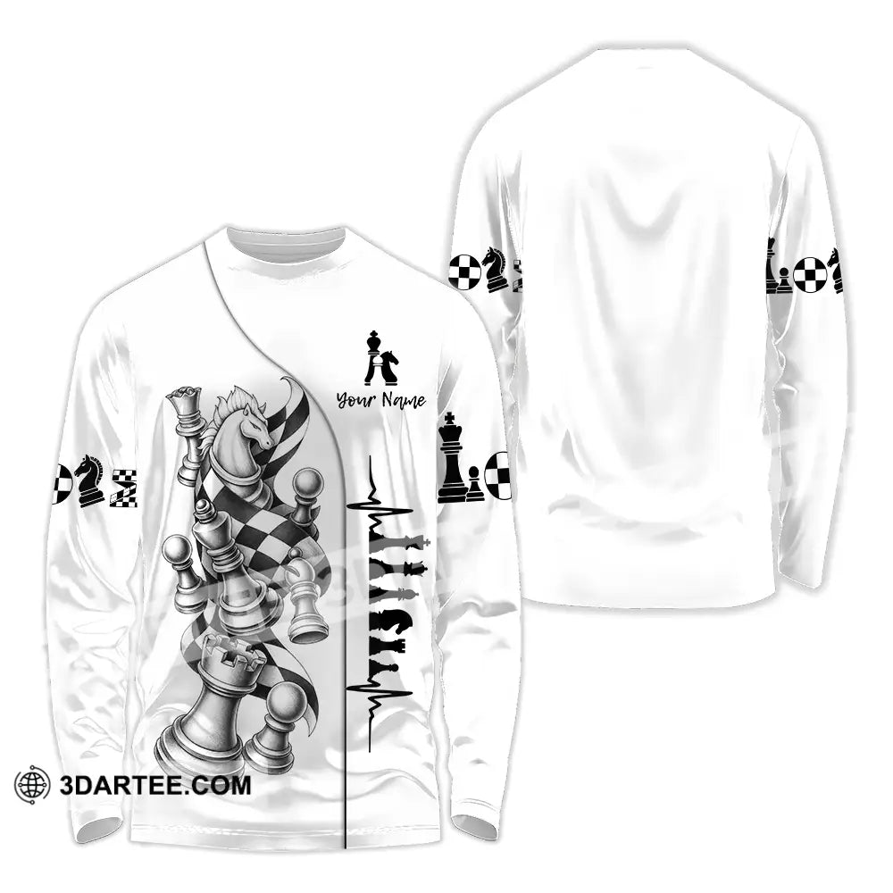Unisex Shirt - Custom Chess Shirt - Long Sleeve Shirt / S - T-shirt