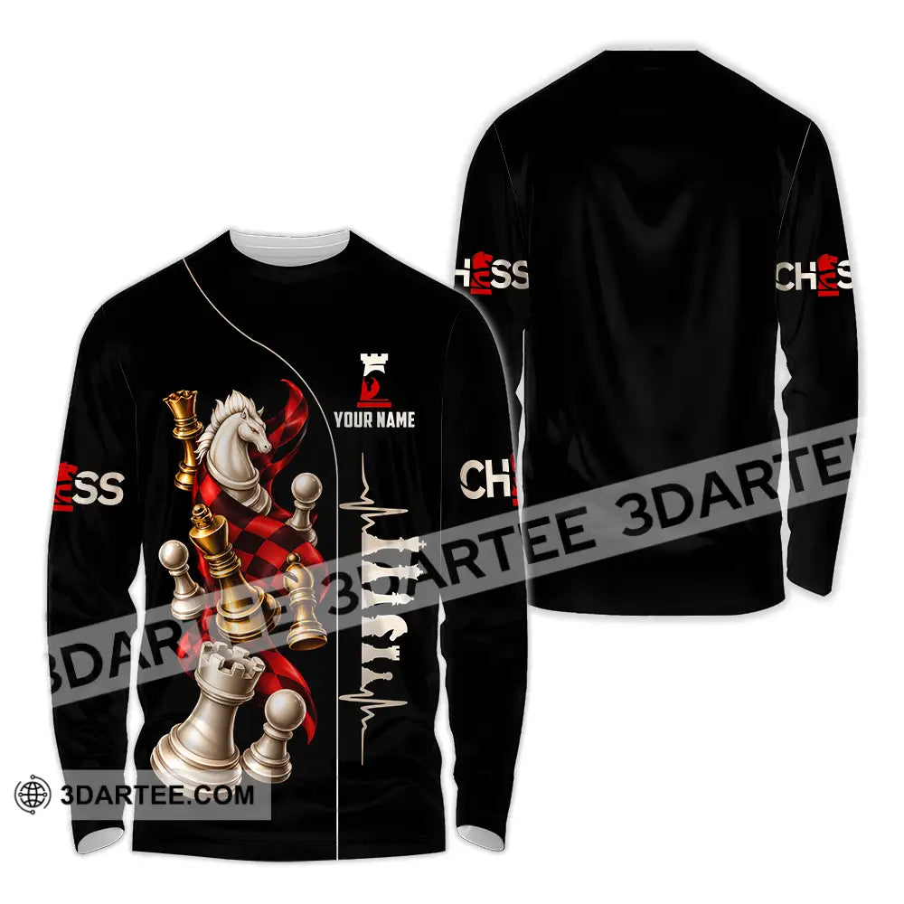Unisex Shirt - Custom Chess Shirt - Long Sleeve Shirt / S - T-shirt