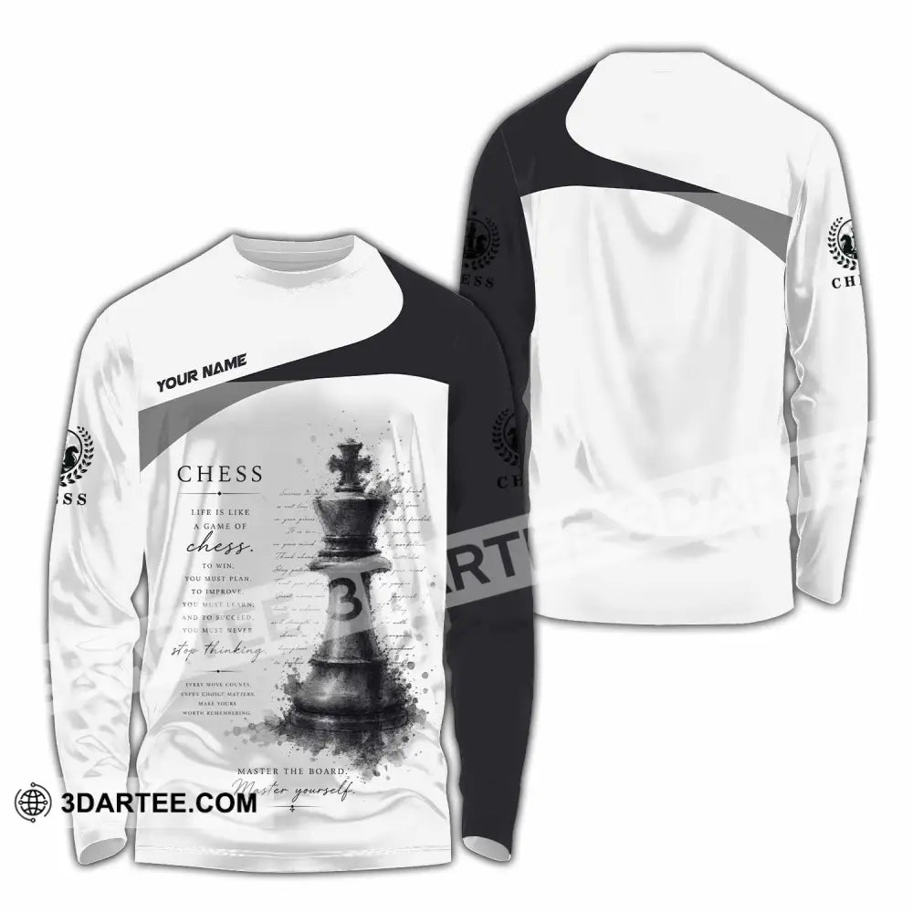 Unisex Shirt - Custom Chess Shirt - Long Sleeve Shirt / S - T-shirt