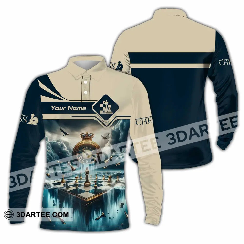 Unisex Shirt - Custom Chess Lover 3D Shirt Long Sleeve Polo / S T-shirt