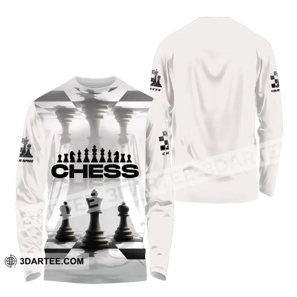 Unisex Shirt - Custom Chess Lover 3D Shirt - Long Sleeve Shirt / S - T-shirt