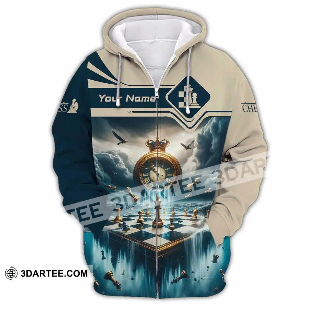 Unisex Shirt - Custom Chess Lover 3D Shirt Zipper Hoodie / S T-shirt