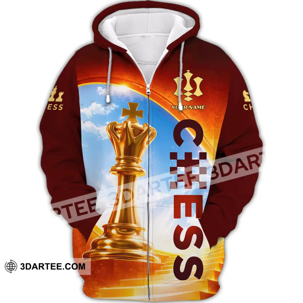 Unisex Shirt - Custom Chess Lover 3D Shirt - Zipper Hoodie / S - T-shirt