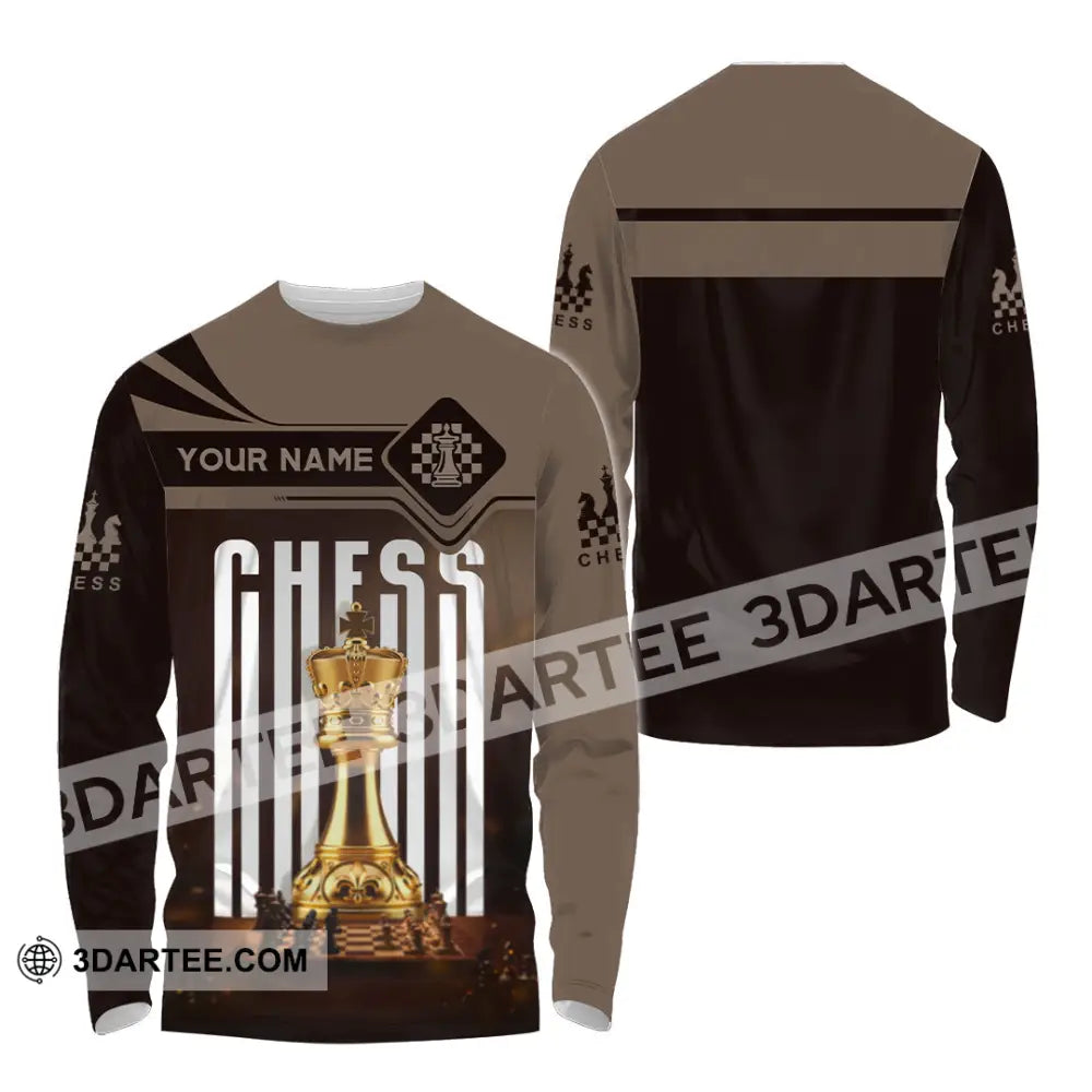 Unisex Shirt - Custom Chess Player 3D Shirt Long Sleeve Shirt / S T-shirt