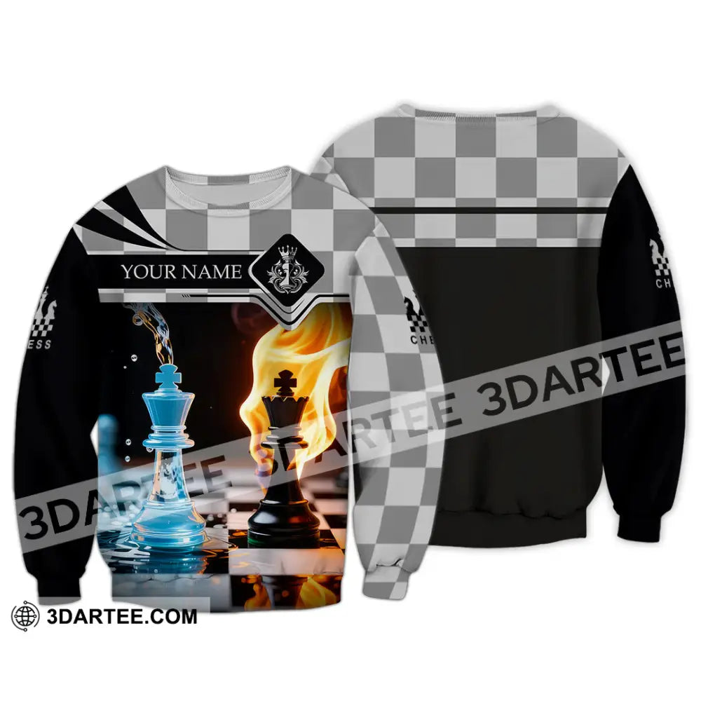 Unisex Shirt - Custom Chess Player 3D Shirt Long Sleeve / S T-shirt
