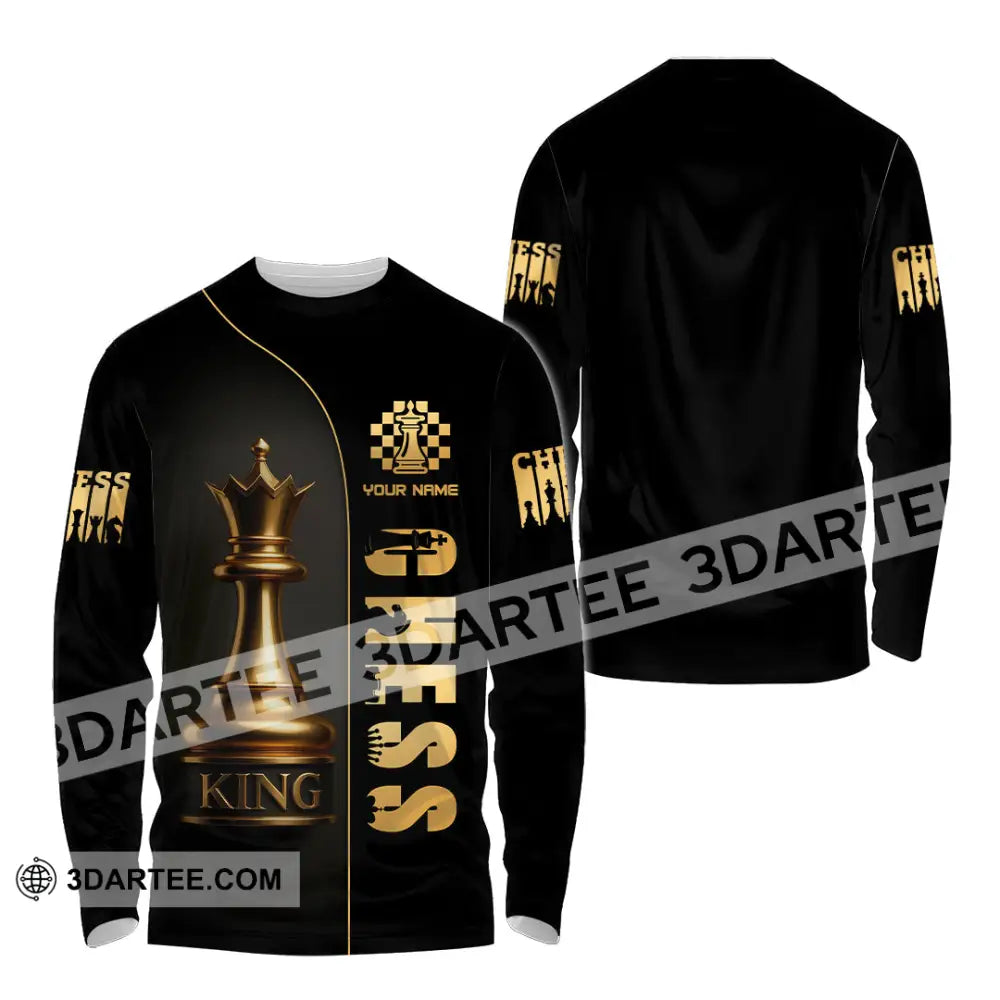 Unisex Shirt - Custom Chess Player 3D Shirt Long Sleeve Shirt / S T-shirt
