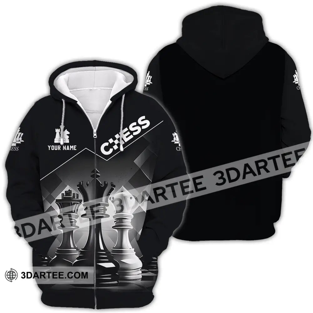 Unisex Shirt Custom Chess Player Shirt Zipper Hoodie / S T shirt