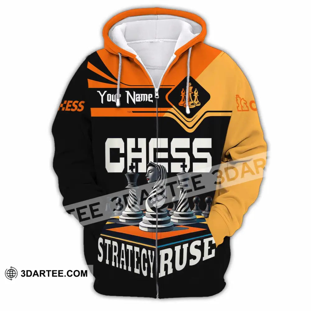 Unisex Shirt - Custom Chess Strategy Ruse Shirt Zipper Hoodie / S T-shirt