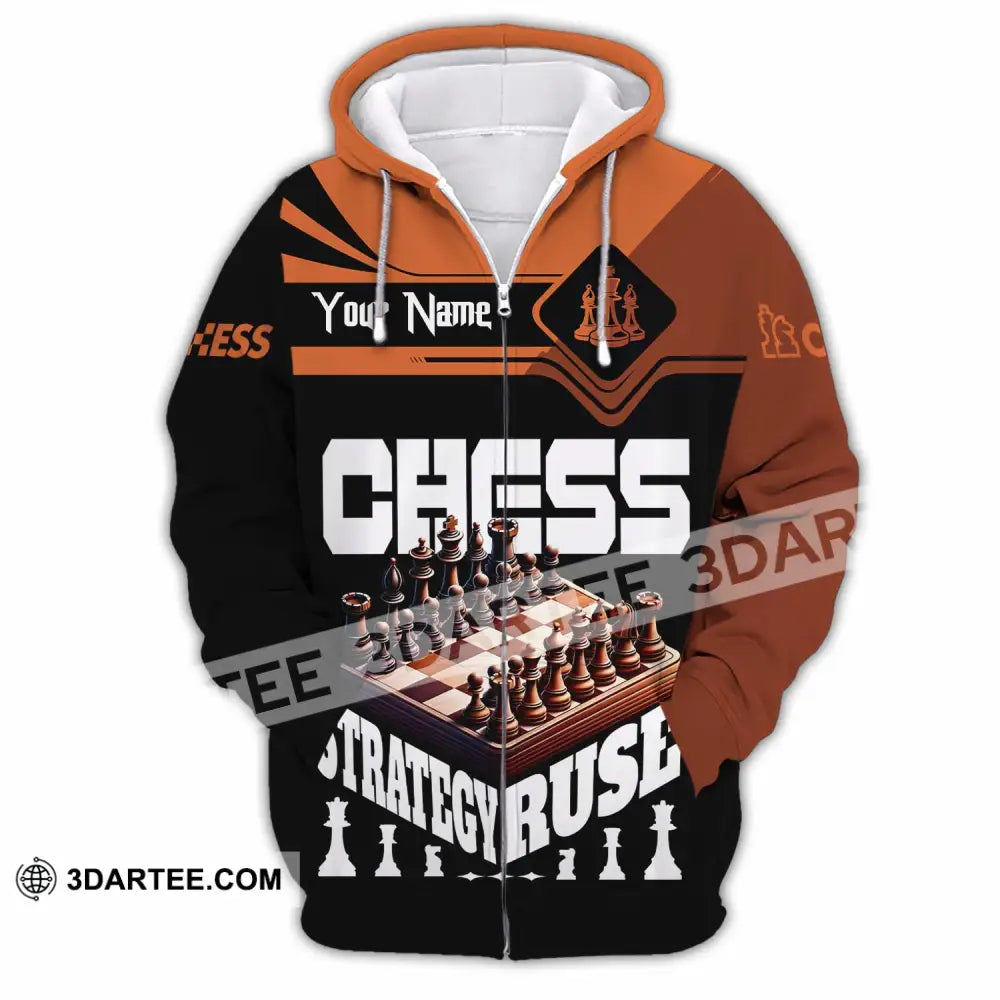 Unisex Shirt - Custom Chess Strategy Ruse Shirt Zipper Hoodie / S T-shirt