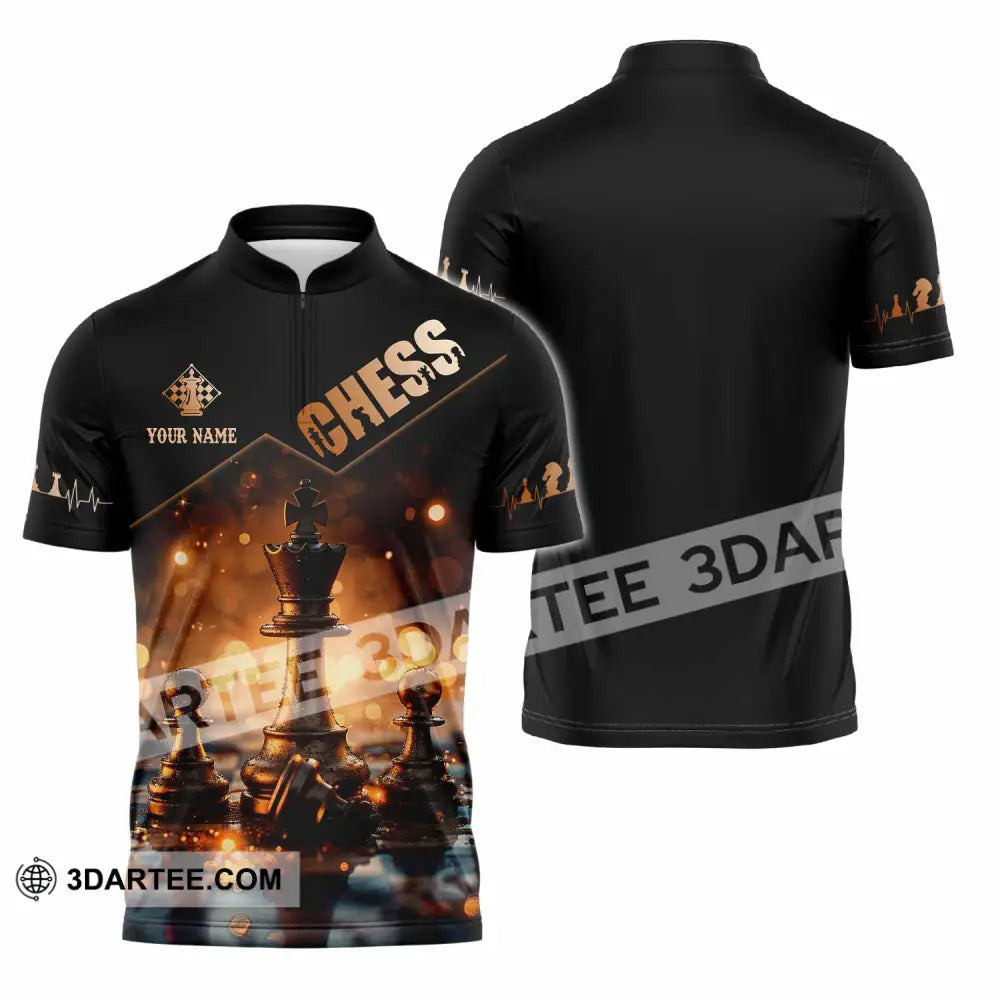 Unisex Shirt - Custom Chess Shirt Zipper Polo Shirt / S T-shirt