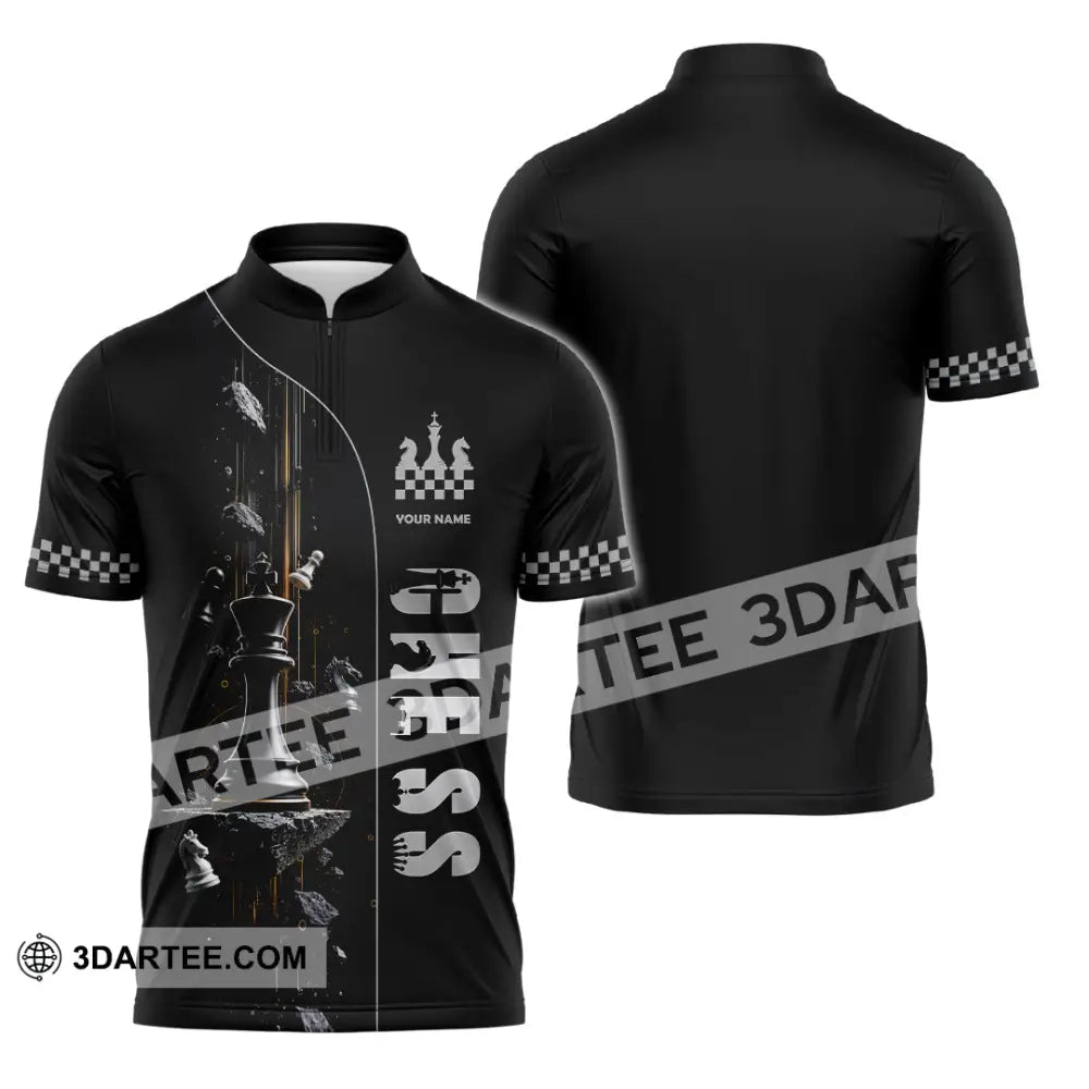 Unisex Shirt - Custom Chess Shirt - Zipper Polo Shirt / S - T-shirt