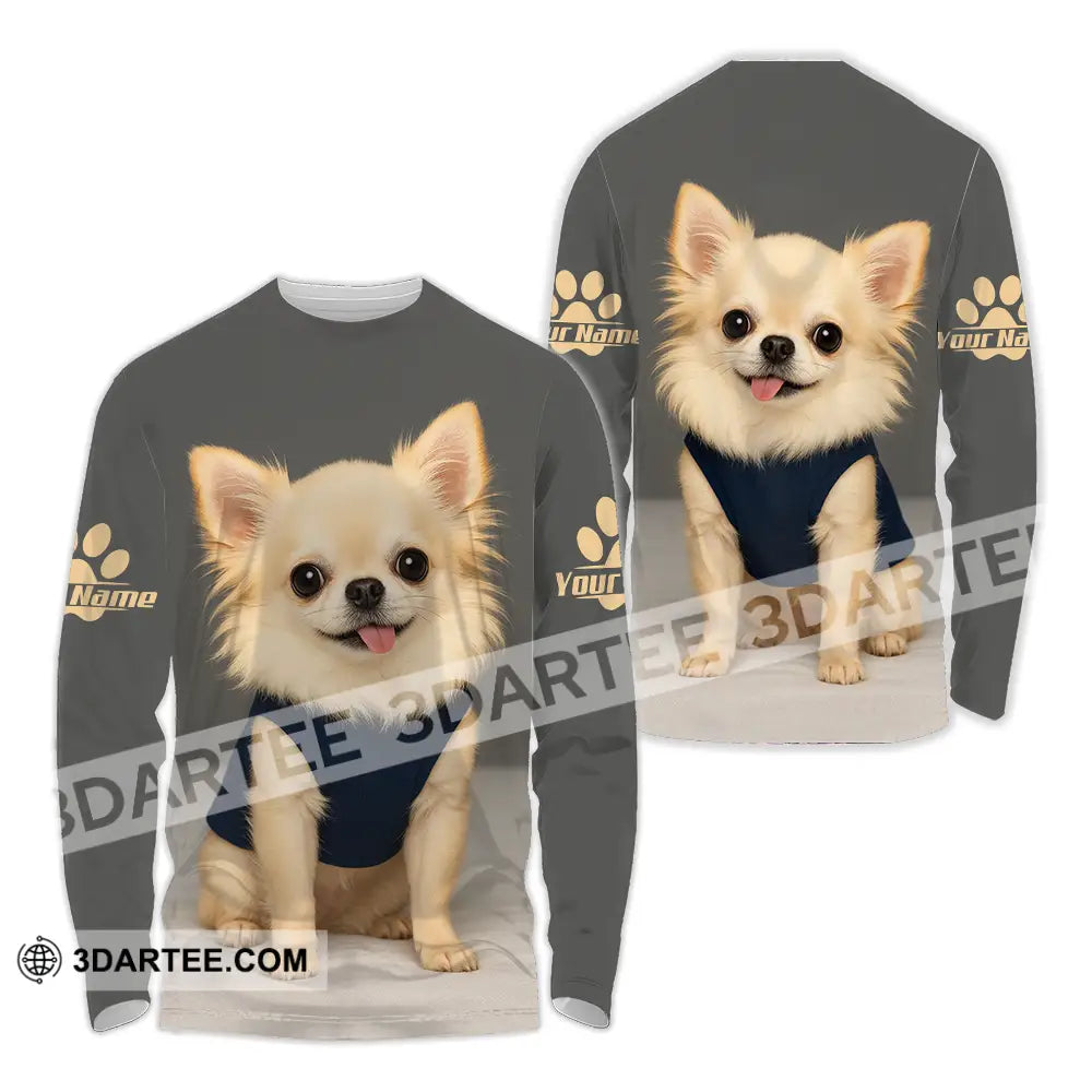 Unisex Shirt - Custom Chihuahua Shirt Long Sleeve Shirt / S T-shirt