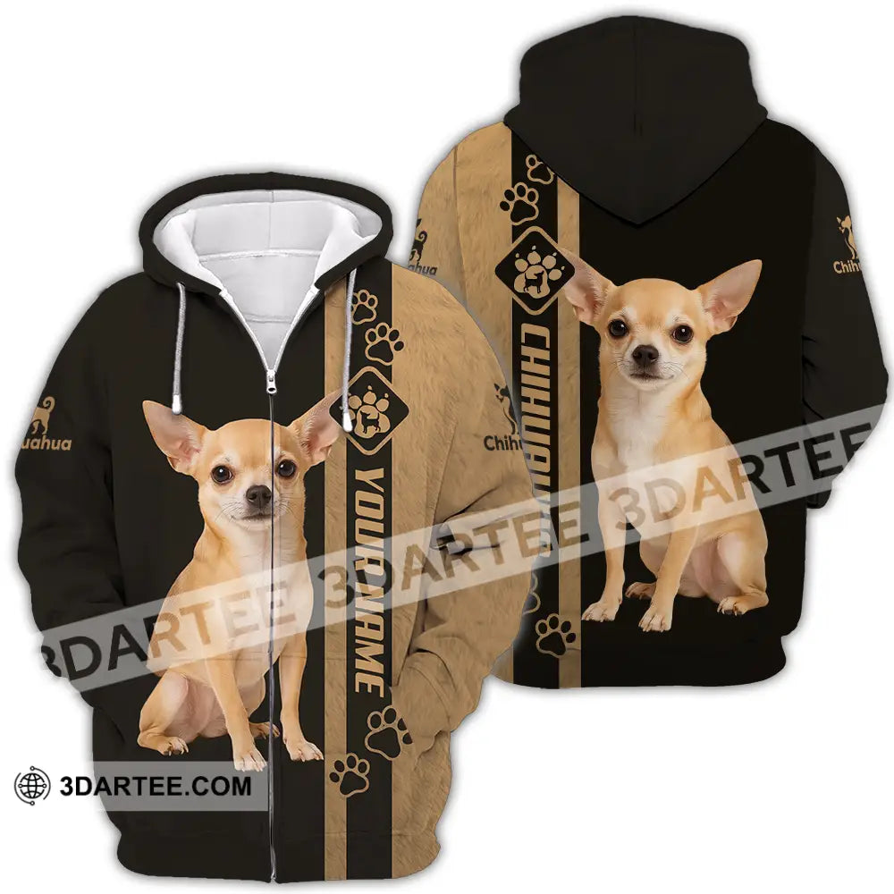 Unisex Shirt - Custom Chihuahua Shirt Zipper Hoodie / S T-shirt